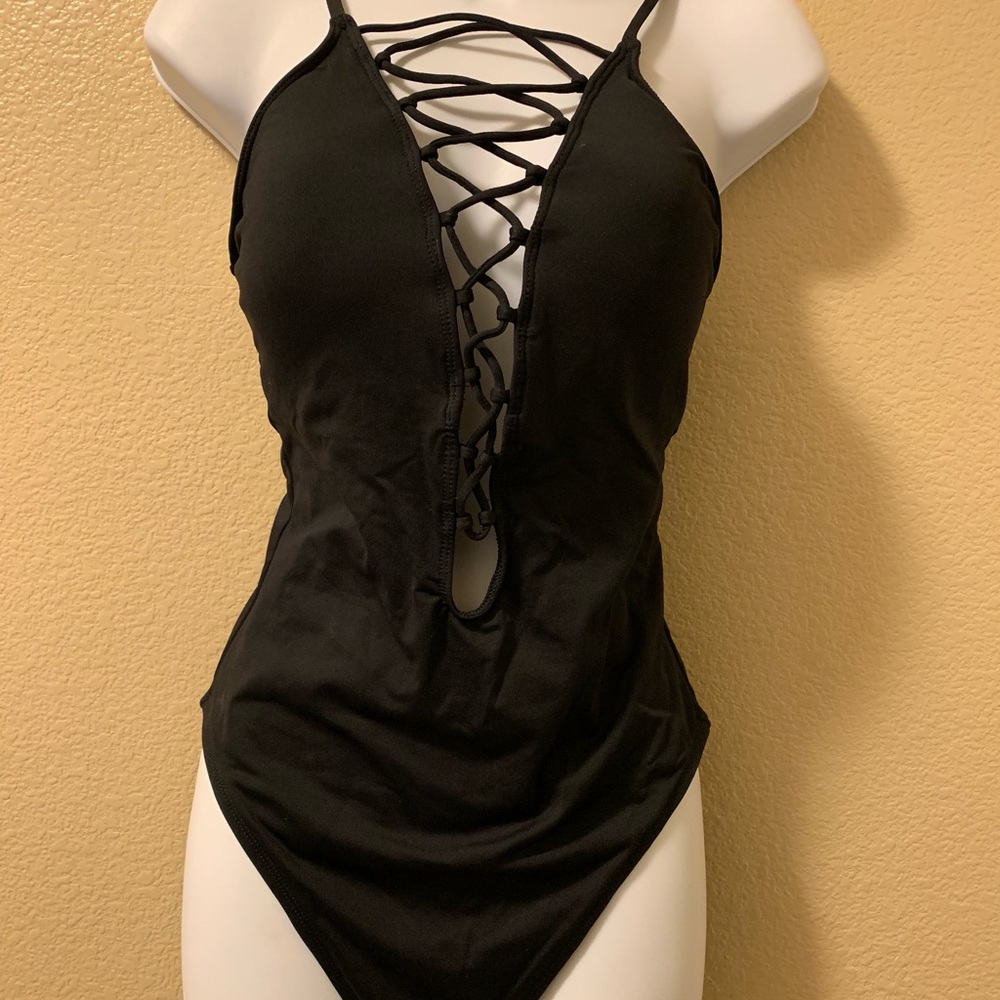 La Blanca sexy black one piece bathing suit